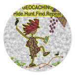 Geocachnig Hide Hunt Find Sticker