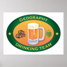 Geography Drinking Team Poster