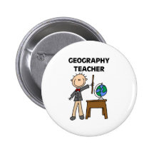 Geography Teacher Pinback Buttons