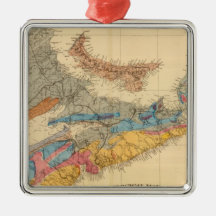 Geological map, Maritime Provinces Christmas Ornament