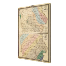 Geological map of the State of Iowa Stretched Canvas Print