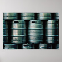Geometric beer barrels, Czech Republic Poster