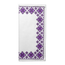 Geometric Boarder Pattern - Purple - Napkin
