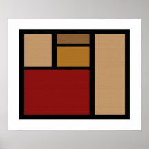 Geometric Brown Art Posters
