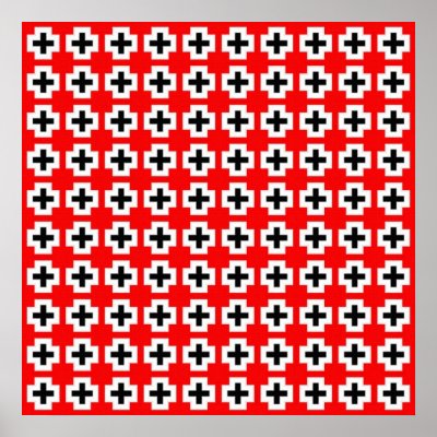 Geometric Crosses Pattern Posters by artberry