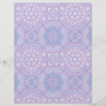 Geometric Floral in Pastel Pink and Violet Personalized Flyer
