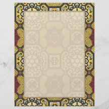 Geometric Floral  Pattern with Old World Charm Flyer Design
