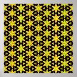 Geometric Flower Pattern Posters