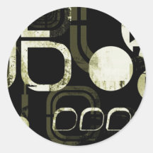 Geometric/Industrial Pattern Round Sticker