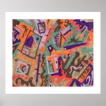 "Geometric organic pool" Abstract Art posters