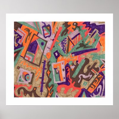 "Geometric organic pool" Abstract Art by RLMdesignes