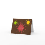 Geometric ornament Christmas holiday business logo Greeting Card