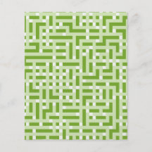 Geometric Pattern in Green and White. Custom Flyer