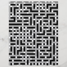 Geometric Pattern in Grey, Black and White. Custom Flyer