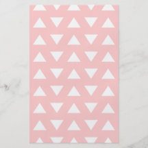 Geometric Pattern of White Triangles on Pink. Custom Flyer