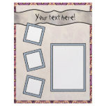 Geometric Patterns  Scrapbook Pages - Maroon-001 Letterhead Design