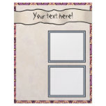 Geometric Patterns  Scrapbook Pages - Maroon-001 Customized Letterhead