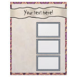 Geometric Patterns  Scrapbook Pages - Maroon-001 Letterhead