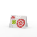 Geometric red Christmas holiday business greeting Card