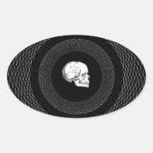 Geometric Skull Design Stickers