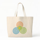 Geometric spiral canvas bags