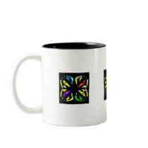 Geometric Tribal Flower Cupe Mug