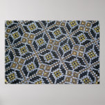Geometrical Dot painted pattern Poster