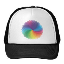Geometrics #2 Rainbow Flower Trucker Hats