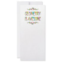 Geometry is Awesome Full Colour Rack Card