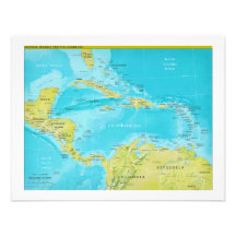 Geopolitical Regional Map of Central America Custom Invite
