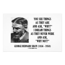 George B. Shaw Dream Things Never Were Why Not? Stationery Design