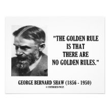 George B. Shaw Golden Rule No Golden Rules Personalized Announcement