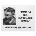 George B. Shaw He Who Can Does Does Not Teaches Letterhead