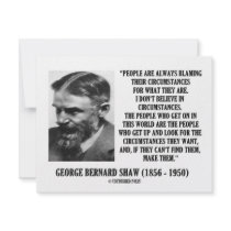 George B. Shaw I Don't Believe In Circumstances