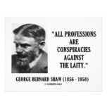 George B. Shaw Professions Conspiracies Laity Personalized Invite