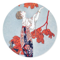 George Barbier "L'Oiseau Volage" 1914 Round Sticker