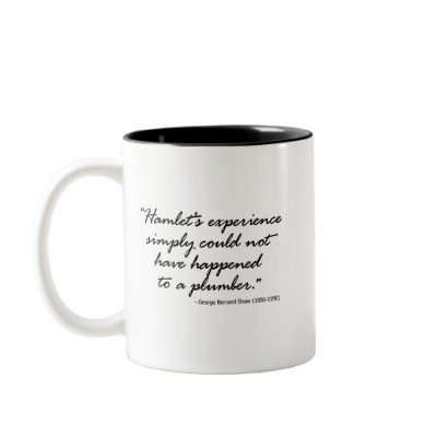 George Bernard Shaw on Hamlet Coffee Mug by shakespeareshoppe