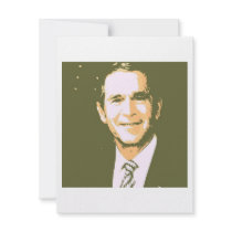 George Bush Pop Art Custom Announcement