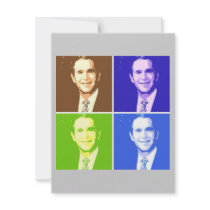 George Bush Pop Art Personalized Announcements