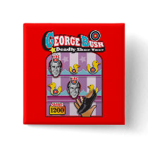 George Bush - Reporter Shoe Throw Attack! Pinback Button