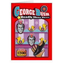 George Bush - Reporter Shoe Throw Attack! Card