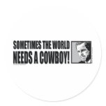 George Bush Round Stickers
