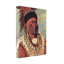 George Catlin - White Cloud Head of the Iowas Canvas Print