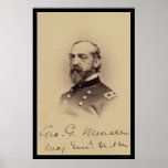 George Meade Signed Card 1862 Posters
