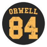 George Orwell 84 1984 Jersey Round Sticker