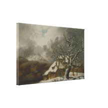 George Smith - A Winter Landscape Stretched Canvas Prints