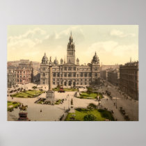 George Square, Glasgow, Scotland Posters