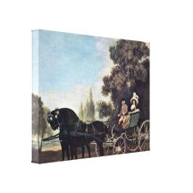 George Stubbs - lady and gentleman in a Phaeton Gallery Wrapped Canvas