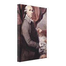 George Stubbs - self-portrait Stretched Canvas Print