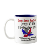 George W Bush Farewell Shoe Drive Coffee Mugs